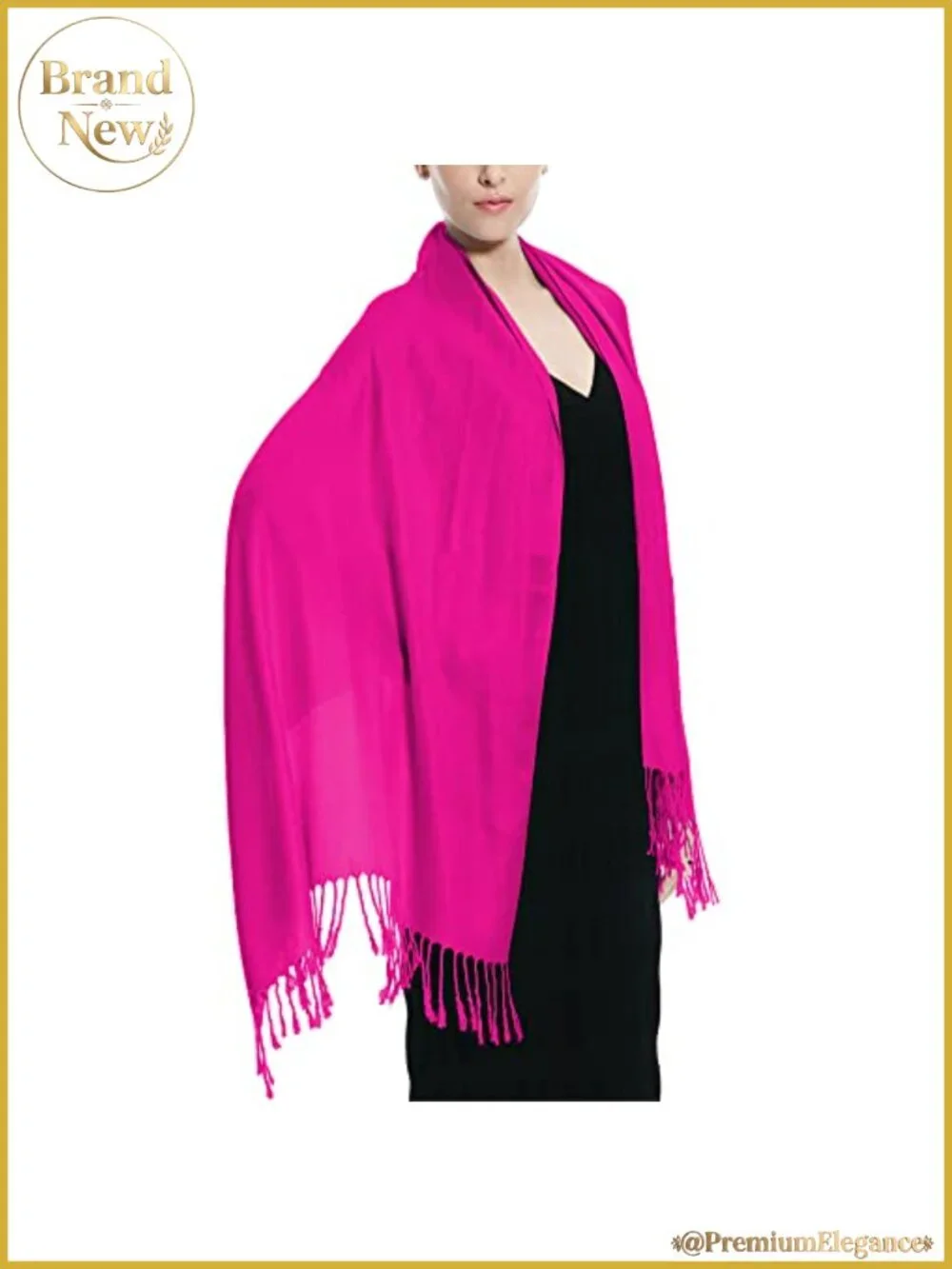 Silky Viscose Pashmina Shawl Wrap Scarf with Tassels for Weddings